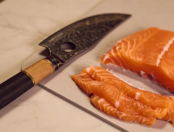Customer photo of food prepared with the Matsato knife